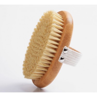 Private Label Eco-Friendly Natural Bamboo Bristle Back Bath Body Shower Brush for Sale