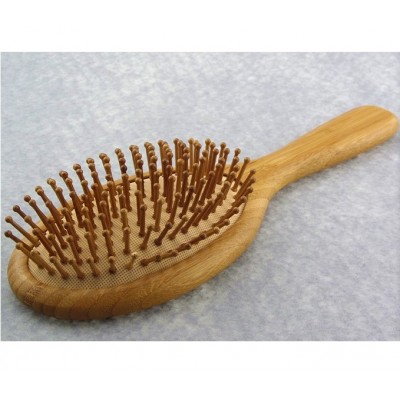 Quality Private Label Custom Logo Bamboo Air Vent Hair Beard Brushes with Handle