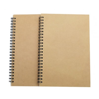 Top Quality Kraft Paper Exercise Notebook Customized Logo A4 A5 A6 Size Kraft Paper Notebook