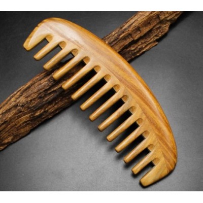 New Arrival Christmas Gift Private Label Sandalwood Combs Curly Hair Wide Tooth Comb for Women