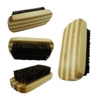 Hot Sale Custom Logo Nature Bamboo Wood 100% Boar Bristle Hair Beard Brush for Beard Grooming Kit