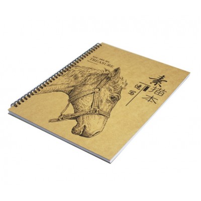 OEM A4 Custom Printed Student Children Hardcover Watercolor Blank Sketchbook Drawing Book Pad Notebook